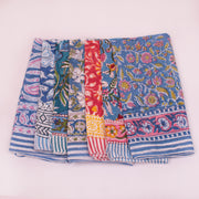 Summer Bandana, Print Bohemian Soft Cotton, Block Printed Head Or Neck Scarf, Unisex Cotton Bandana - 7pcs